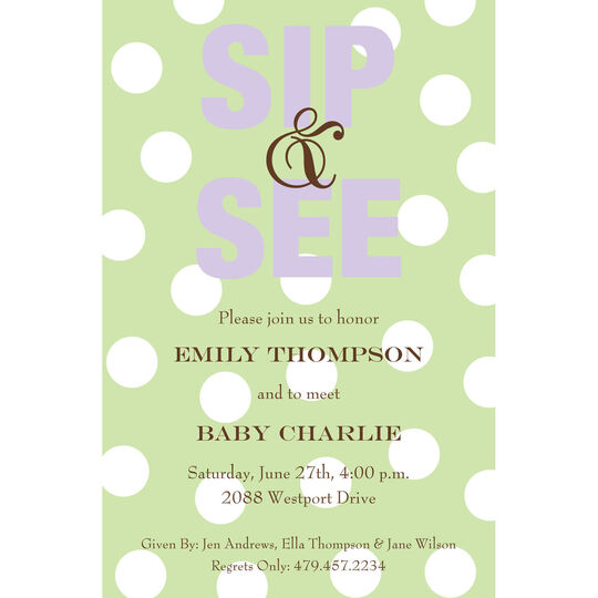 Sip and See Invitations